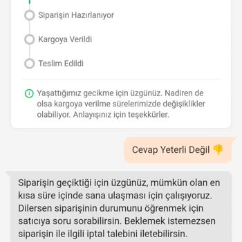 Trendyol'dan Aldığım Ürünün Gecikmesi Ve Gönderilmemesi