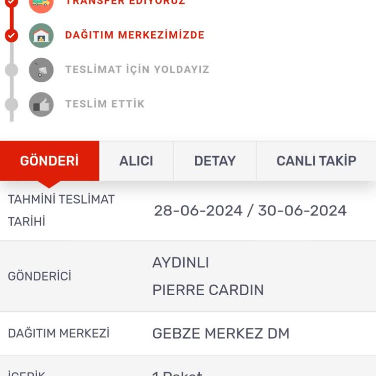 Kargomsende Ve Pierre Cardin Teslim Edilmeyen Ürün
