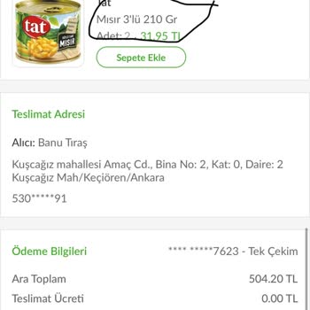 Trendyol Hızlı Market Yanlış Ürün İadesi Yapmadı