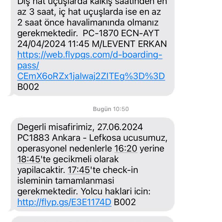 Pegasus Sefer Saat Değişimi