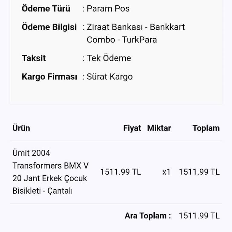 Uğur Böceği Çocuk Aldığım Ürünü Bana Danışmadan İptal Ettiler