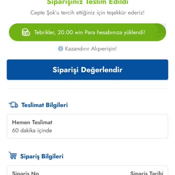 Şok Marketler Şok Mağaza Siparişim Teslim Edilmedi Param Geri Ödenmedi