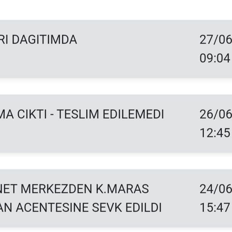 Kuryenet Kahramanmaraş/Elbistan Şubesi Sorunu