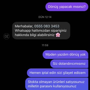 OZSARICAM Ozsaricam Markası Ürün Kargolanmıyor