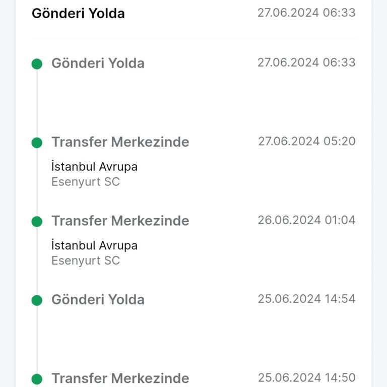 Trendyol Express Transfer Merkezinden Şikayetçiyim