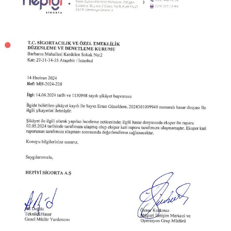 Hepiyi Sigorta Trafik Kaza Sonrası Parayı Ödemiyor