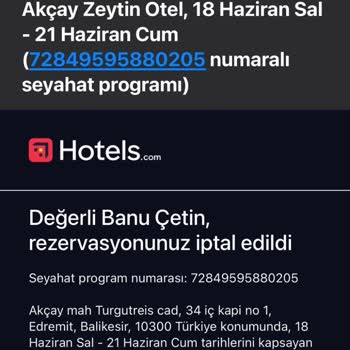 Hotels.com Müşteri Hizmetleri Şikayeti