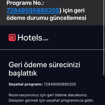 Hotels.com Müşteri Hizmetleri Şikayeti