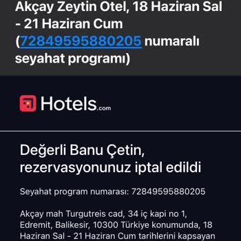 Hotels.com İade Sorunu Hakkında