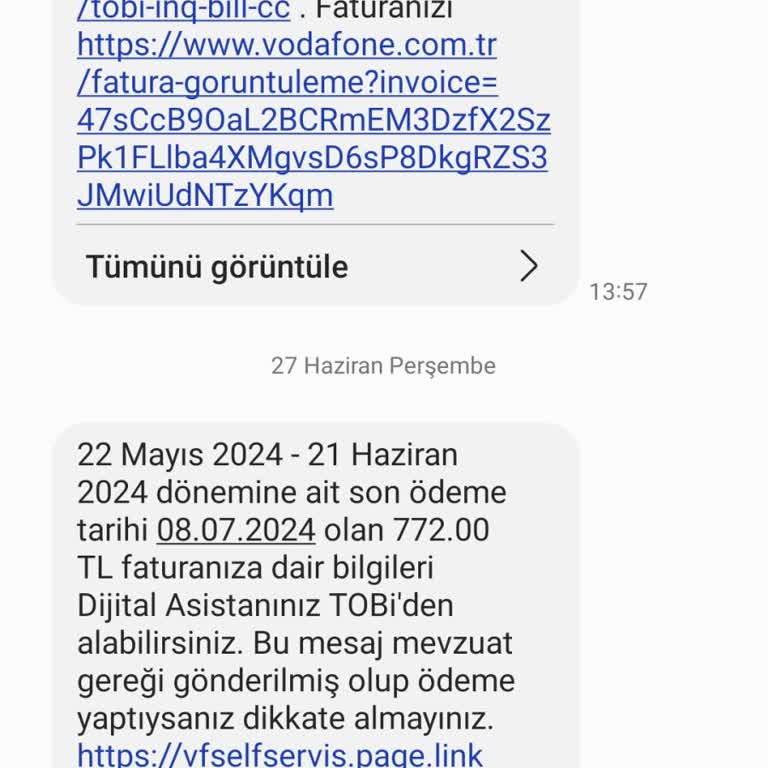 Vodafone Fatura Ücretini Yüksekliği
