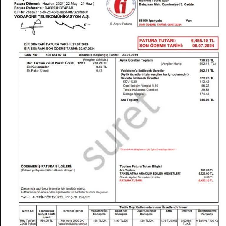 Vodafone Bayi Ve Müşteri Hizmetleri Tarafından Yapılan Yanlış İşlemler