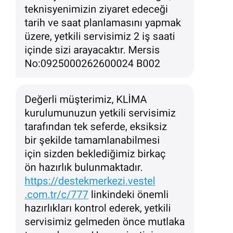 Vestel'den Aldığım Klimaların Teslimat Sorunları