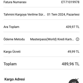 Karaca Züccaciye Karaca Ücret İadesi