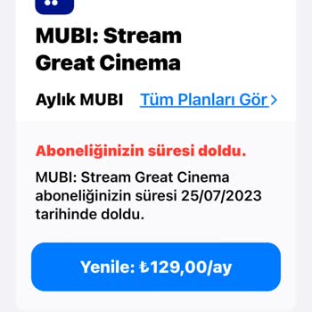 Mubi Türkiye Mubi Üyelik İptali Olmasına Rağmen 1 Yıldır Hesabımdan Para Çekiyor!