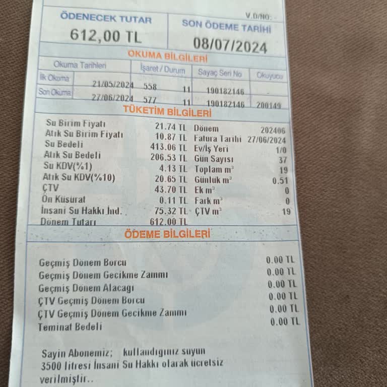 İBB - İstanbul Büyükşehir Belediyesi Su Faturam Çok Yüksek Geldi
