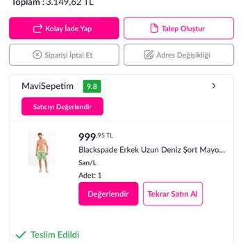 Pazarama İade Kabul Etmemesi