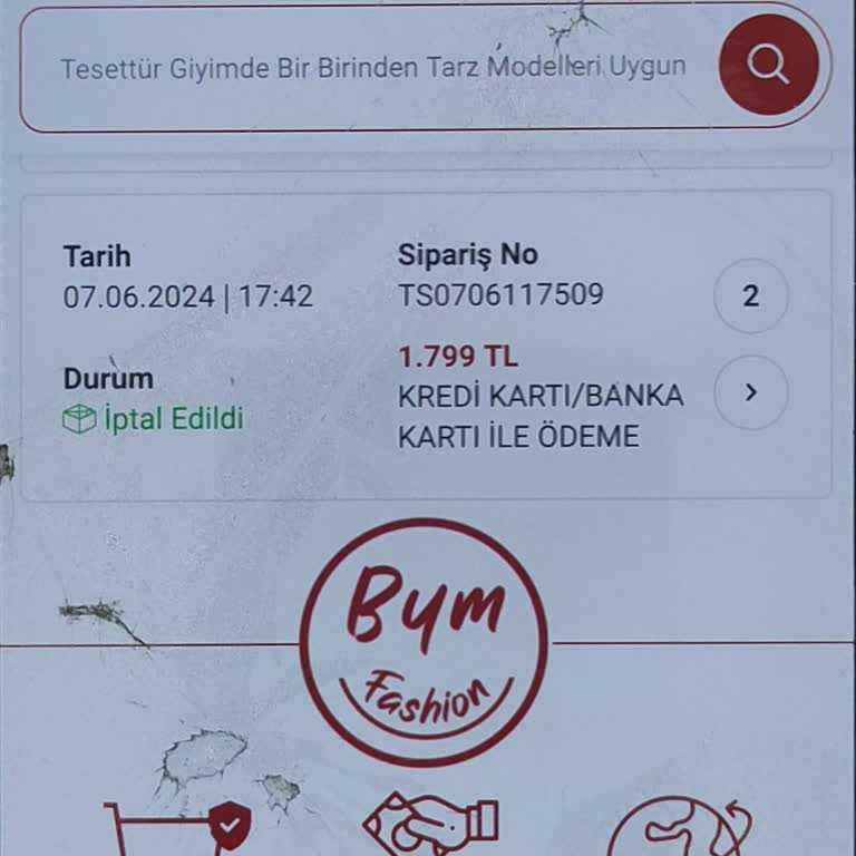 Www.bymfashion.com İptal Edilen Siparişin Geri Ödemesini Yapmıyor.