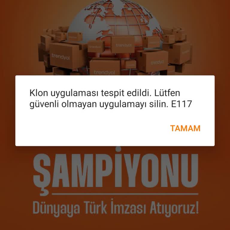 Trendyol E117 Klon Hatası