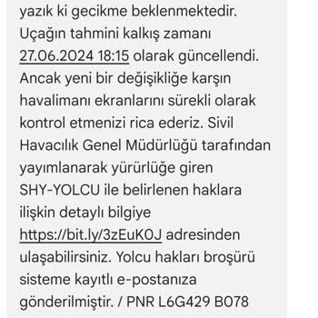 Sunexpress İzmir Van Uçağı 10.50 Den 13.45ardından 18.40 Alindi. Yeter