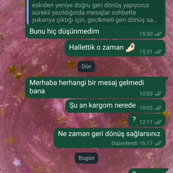 Lamelif Giyim Kargom Ortada Yok Takip Numarası Da Vermediler