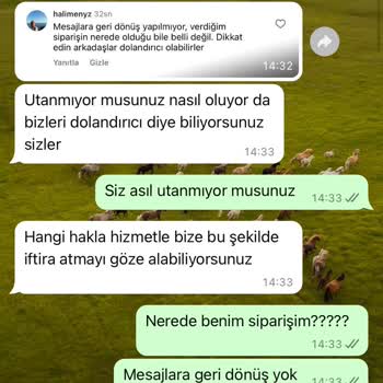 Merve Özen Kurban Bayramı Öncesi Siparişim Gelmedi Ve İade Yapılmadı