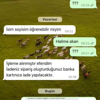 Merve Özen Kurban Bayramı Öncesi Siparişim Gelmedi Ve İade Yapılmadı