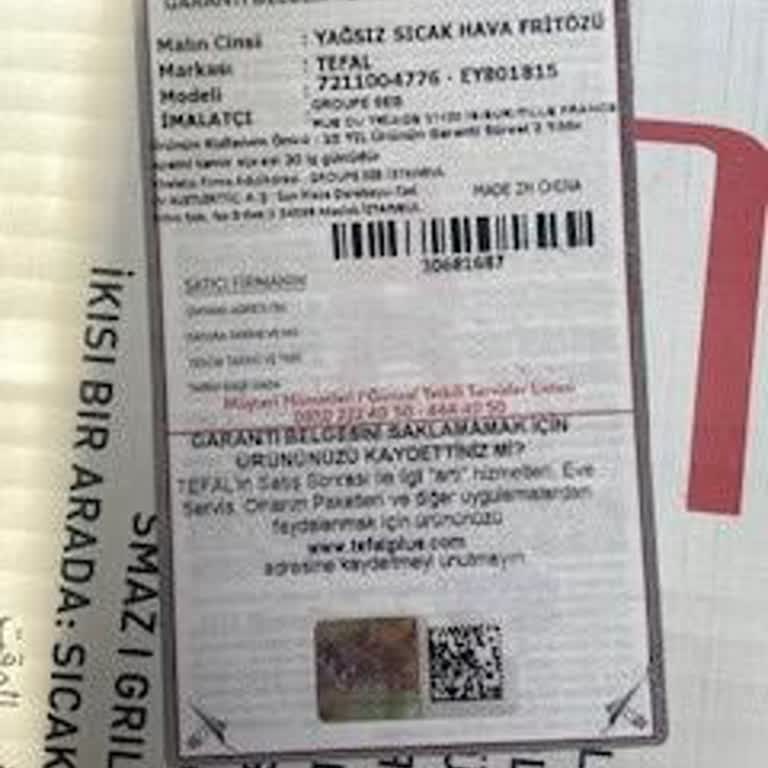 Tefal Hayal Kırıklığı Garanti Belgesini Sisteme Kayıt Edemiyoruz