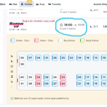 Enuygun.com'un Otobüs Varış Saati Yanlışlığı Mağduriyeti