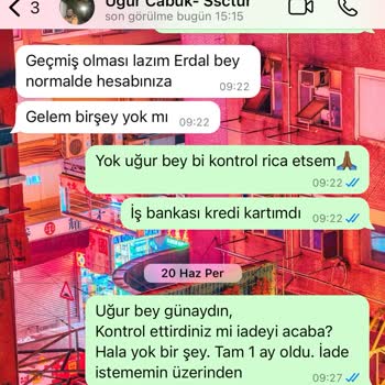 SSC Tur İadem 1,5 Aydır Hesabıma Geçmedi