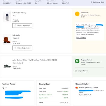 Boyner Hatalı Gönderdiği Ürünün Ücret İadesini Gerçekleştirmiyor