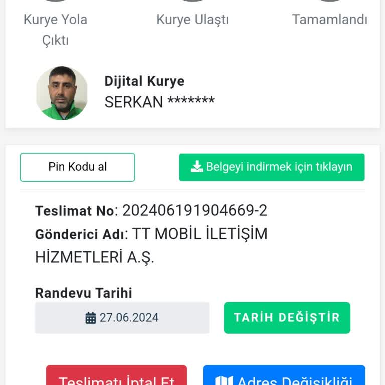 Dijital Kurye İşini Yapmıyor. Mağdur Oldum.