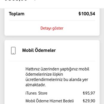 Vodafone İtunes Üyeliği Ücret Kesintisi