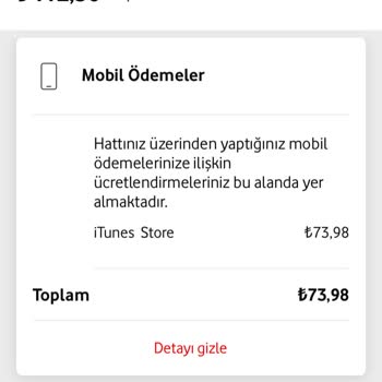 Vodafone İtunes Üyeliği Ücret Kesintisi