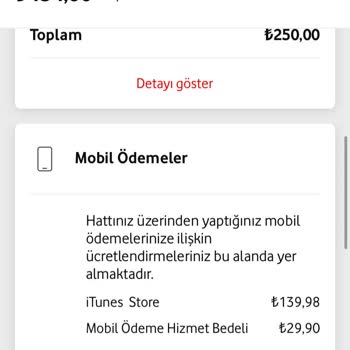 Vodafone İtunes Üyeliği Ücret Kesintisi