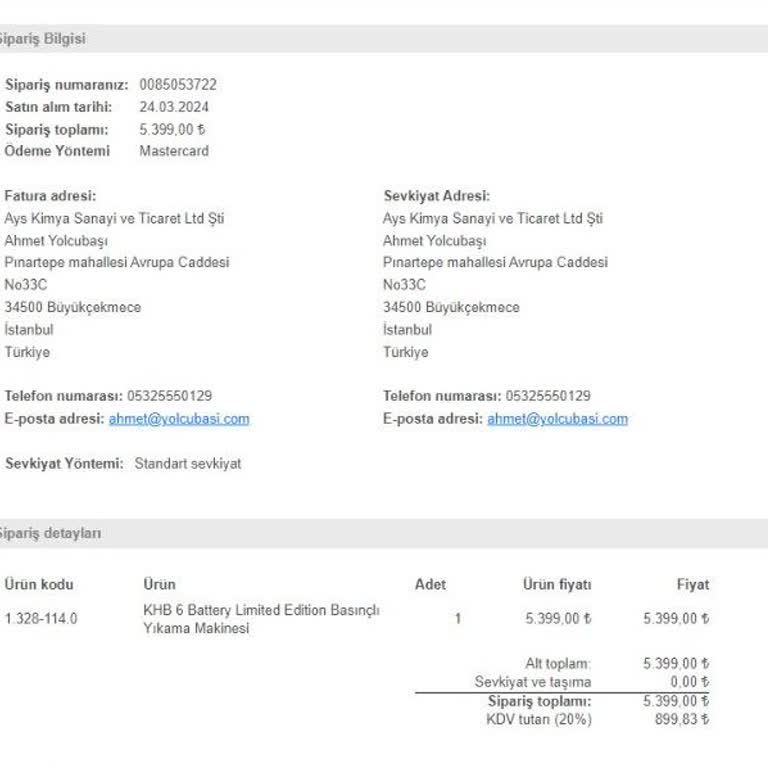 Karcher Para İadesini Yapmayan Marka