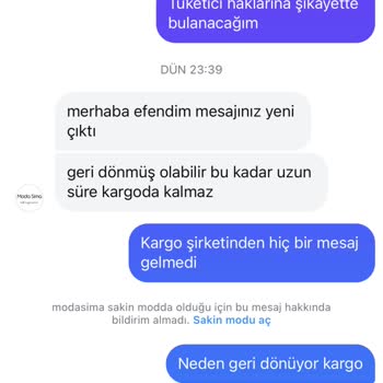 Modasima Sipariş Ettiğim Ürün 20 Gündür Gönderilmedi