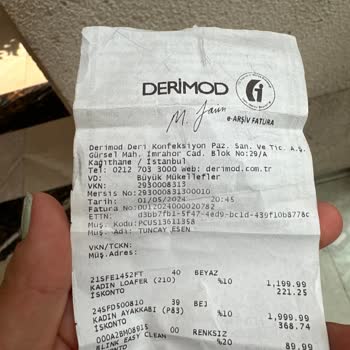 Derimod Defolu Ayakkabı Gönderiyor
