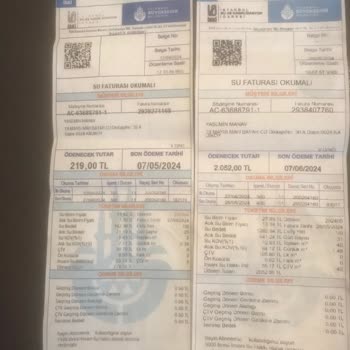 İBB - İstanbul Büyükşehir Belediyesi Yüksek Gelen Su Faturası İtirazı