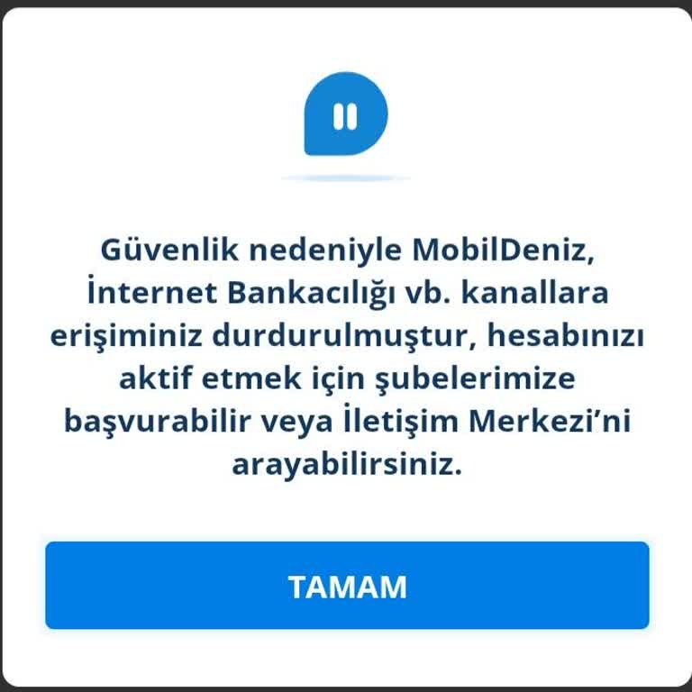 Denizbank Erişim Engeli Kaldıramama