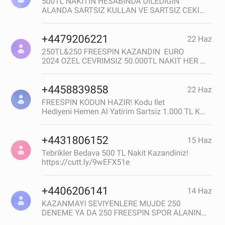 Türk Telekom +44 Lü Numaralardan SMS Belası
