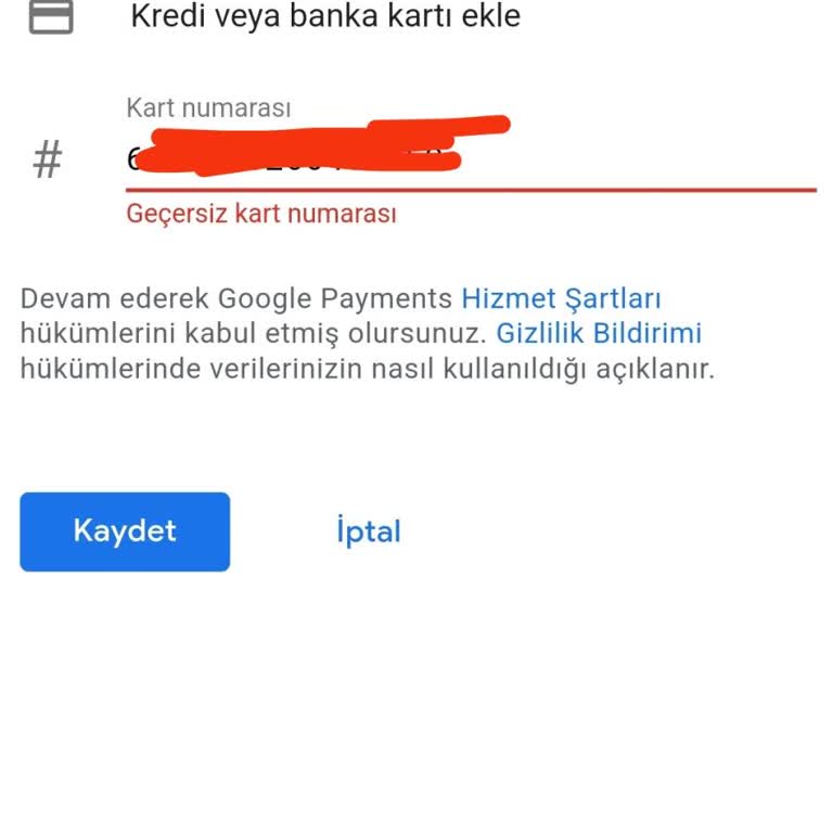 Ziraat Bankası Geçersiz Kart Hatası