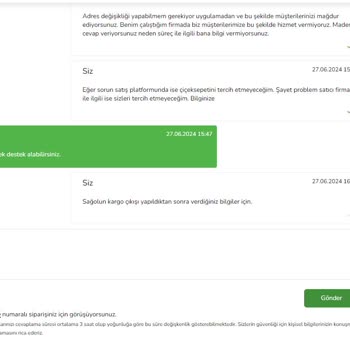 Çiçek Sepeti Adres Değişikliği Ve Satıcı İlgisizliği