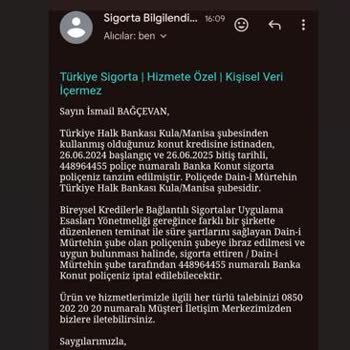 Halkbank Bilgim Dışı Konut Sigortası Yenileme