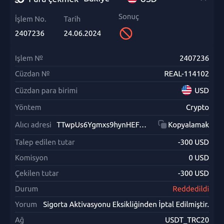 Yatırım Finansman Menkul Değerler adın açılan sahte bir platformdan Paramı Çekmek İstiyorum
