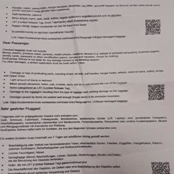 Sunexpress Valiz Hasarı Hakkında