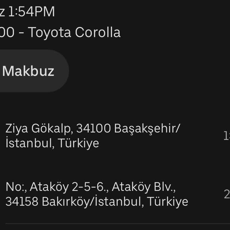 Uber Sürücü Fazla Tutar Yazdı
