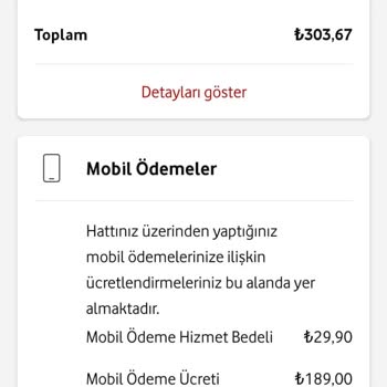 Vodafone Haksız Bedel Talebi