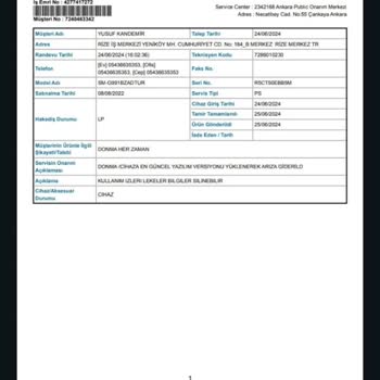 Gmail Samsung ES 21 Telefon Kurulum Sorunu Ve İlgisizlik