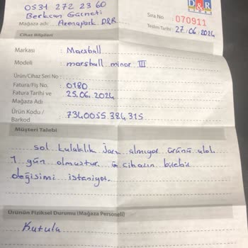 ArenaPark Bozuk Kulaklık Şikayeti