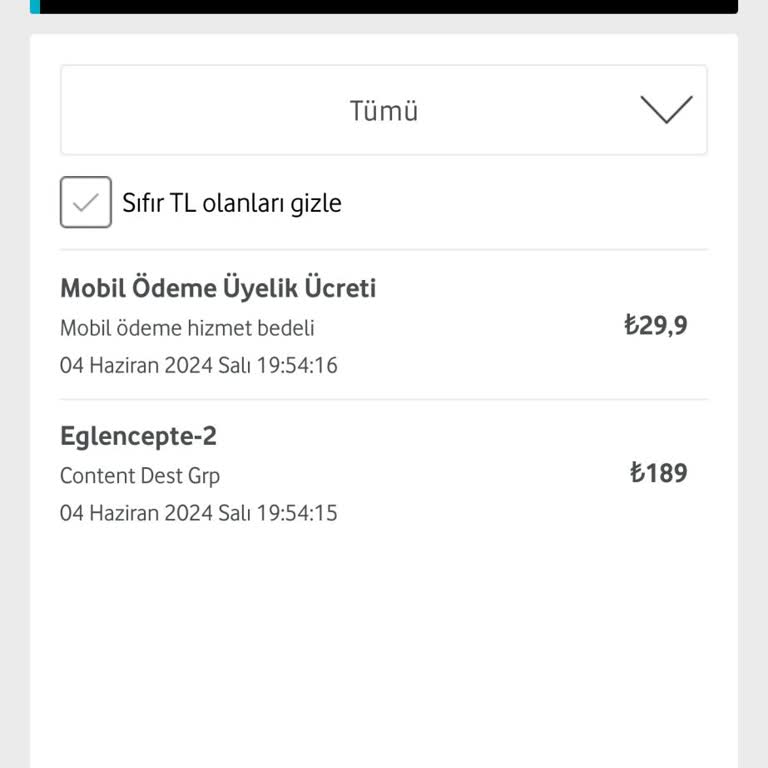Eglencepte-2 Vodafone Faturama Ücret Kesiyor